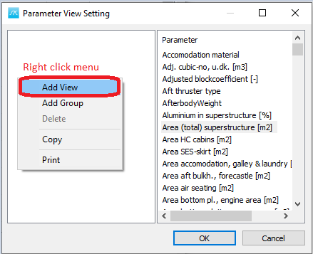 Parameterviewsettingaddaview